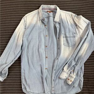Seven 7 For All Man Kind Men's Light Blue Denim Shirt